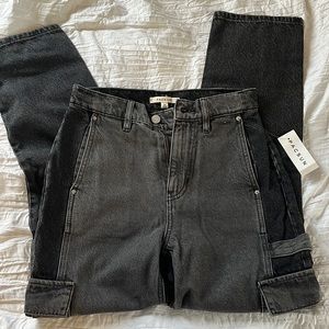 PacSun Black Cargo Patchwork Jeans